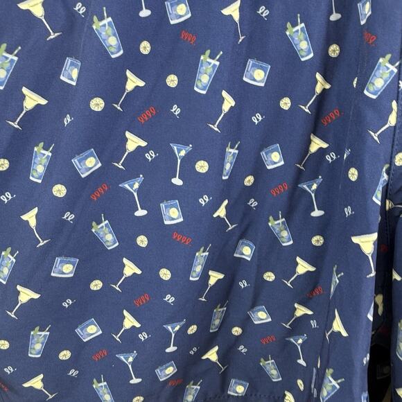 Rainforest New Blue Cocktail Print Volley Swim Trunks Mens Large Quick Dry Beach - Picture 5 of 14